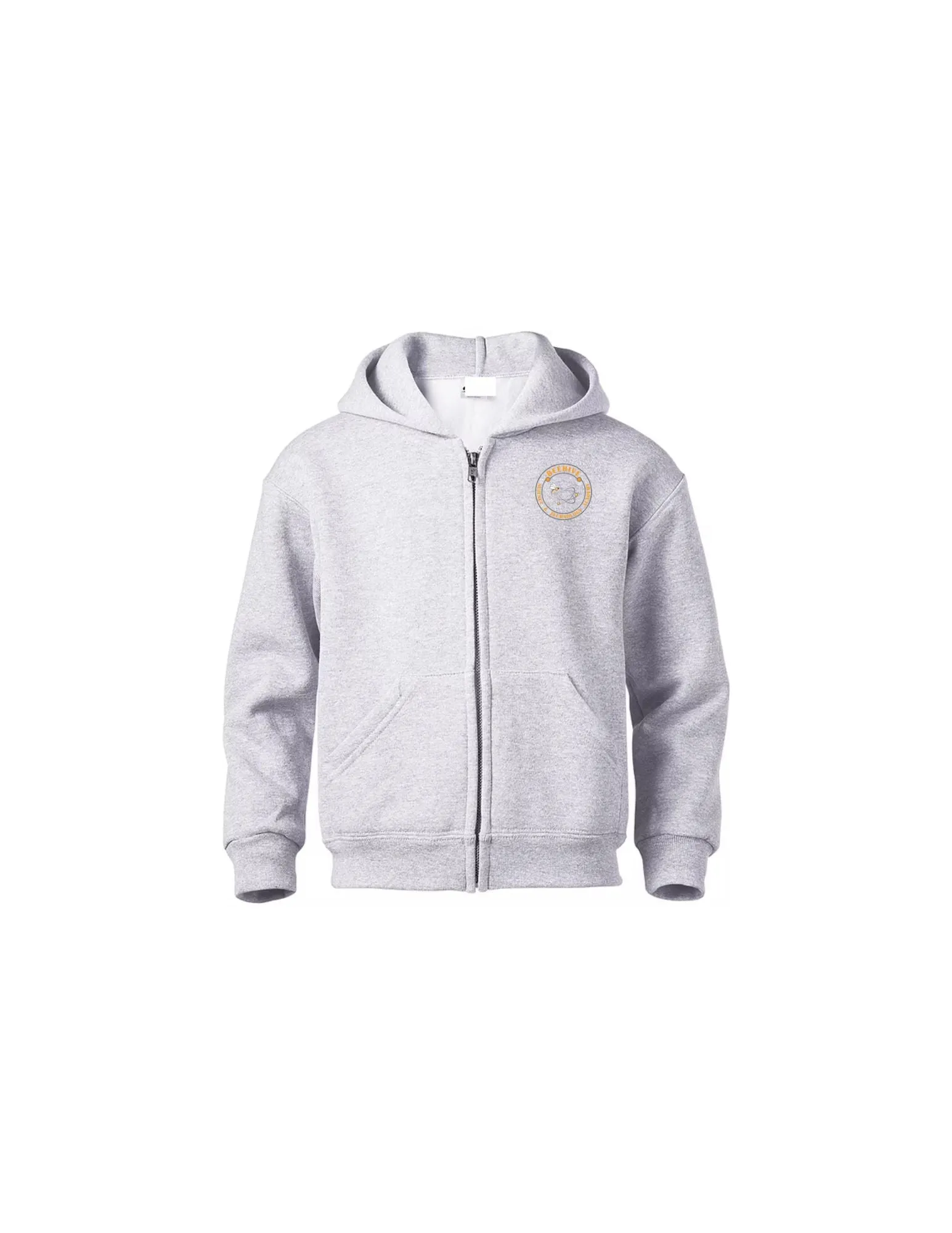 Sweater, Hooded Unisex w/Beehive Logo Black / Grey