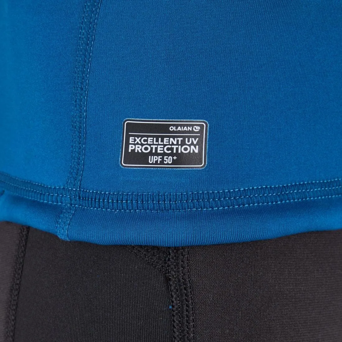 tee shirt polaire manches courtes enfant bleu