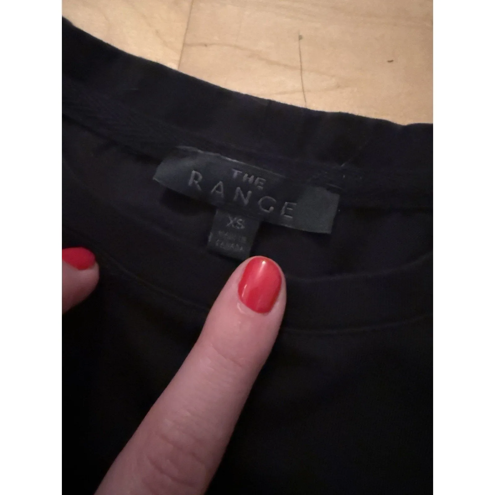 The Range Women's  NYC Black Balloon Sleeve Crop Tee - XS (Revolve)