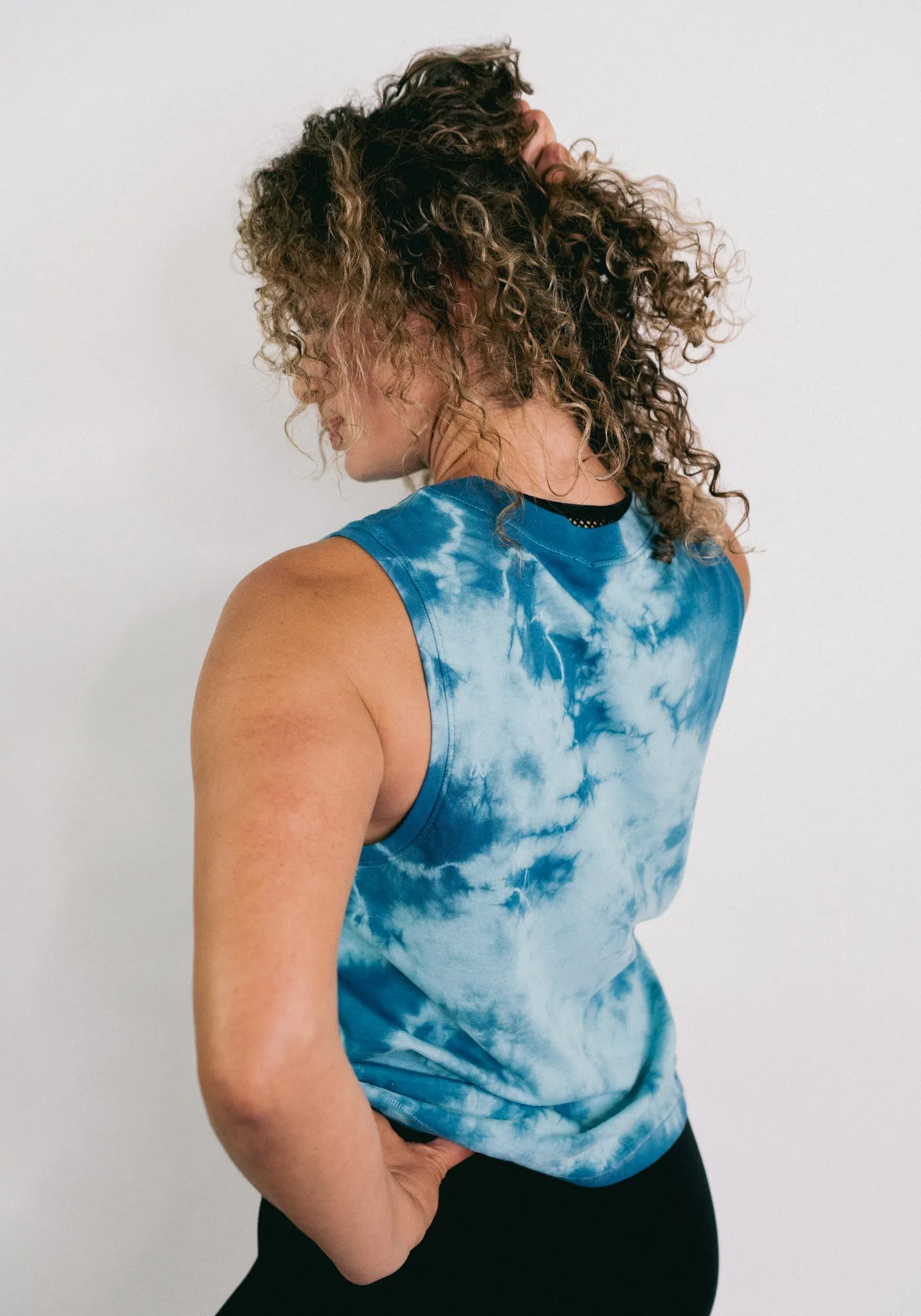 Tie-Dye Lands End Tank – Turquoise