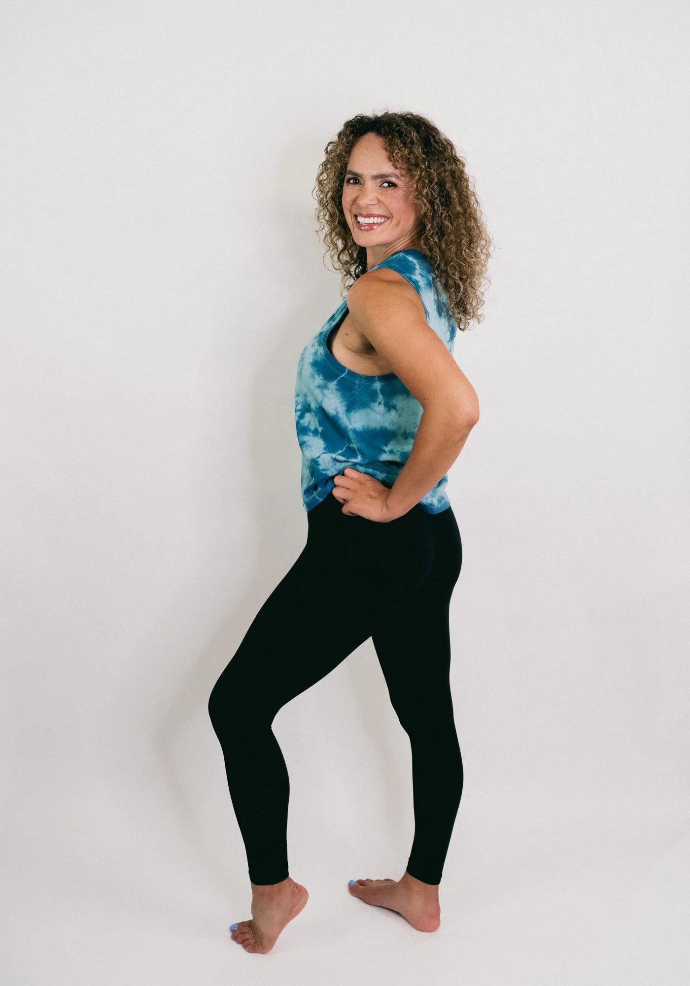 Tie-Dye Lands End Tank – Turquoise