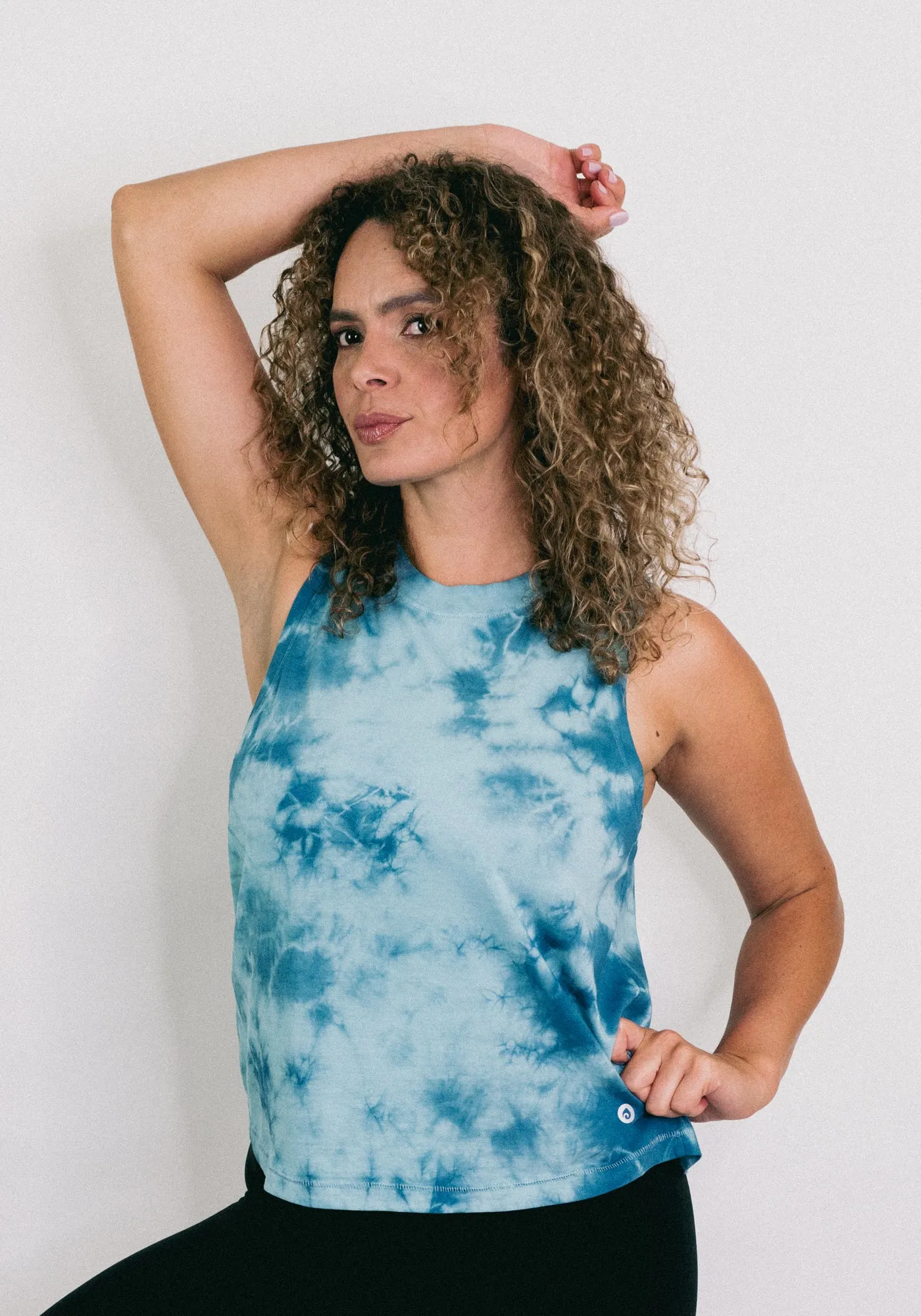 Tie-Dye Lands End Tank – Turquoise