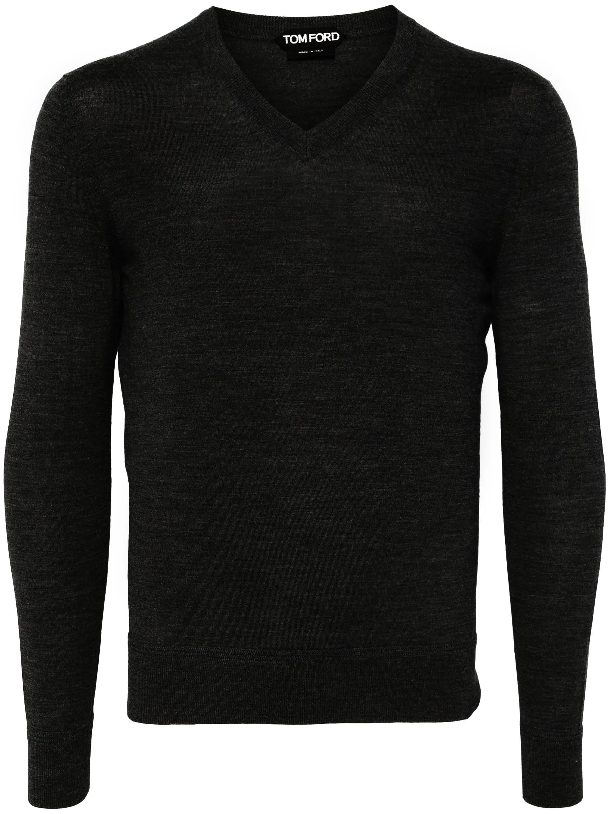 Tom Ford Black V Neck Ribbed tröja