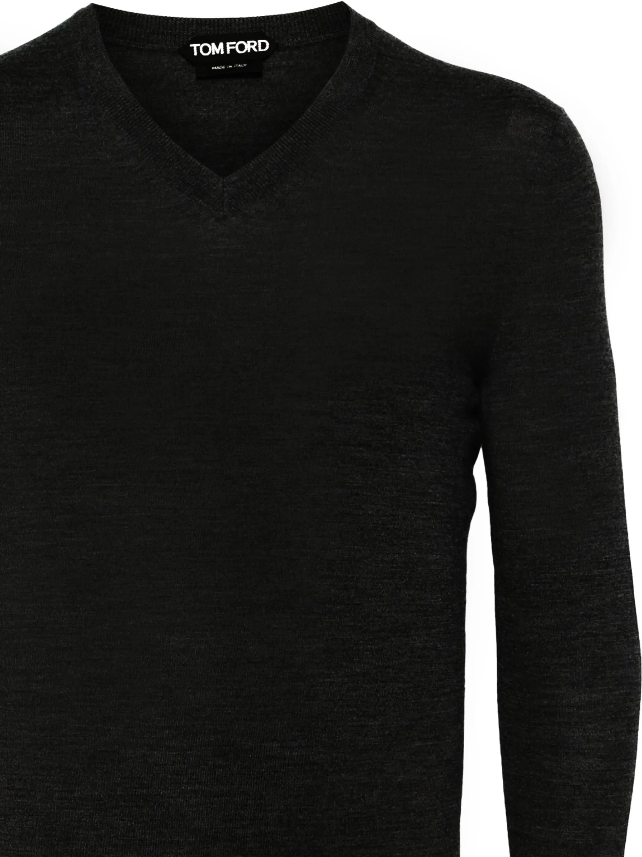 Tom Ford Black V Neck Ribbed tröja