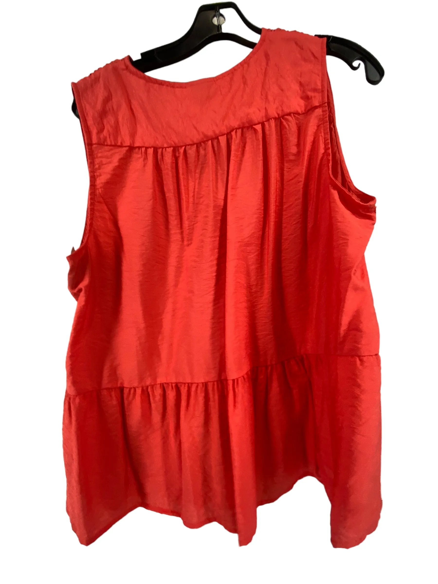Top Sleeveless By A New Day In Coral, Size: Xl