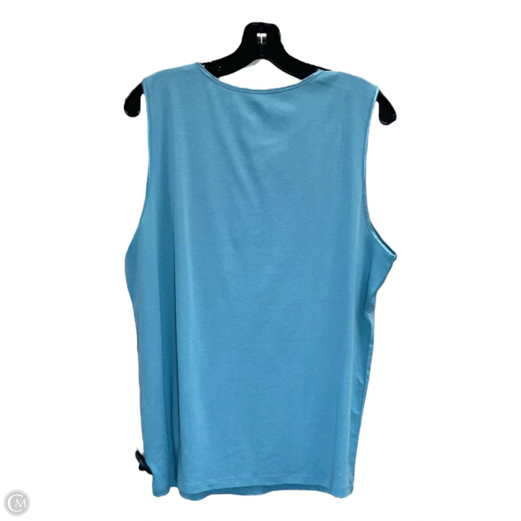 Top Sleeveless By Cj Banks In Blue, Size: 1x