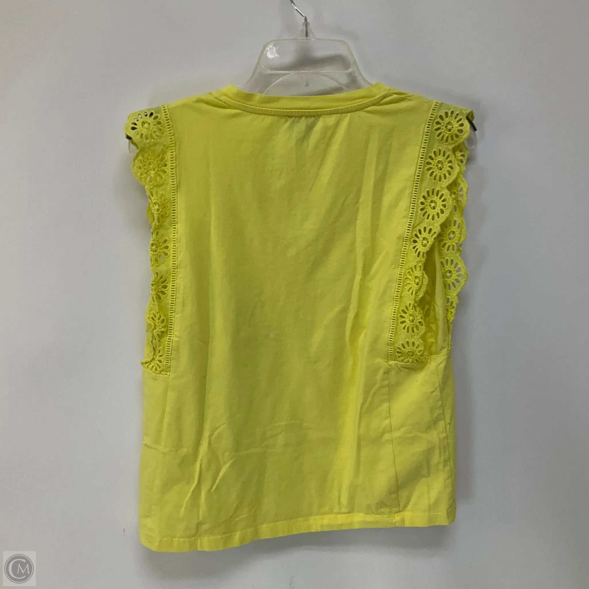 Top Sleeveless By Cmb In Yellow, Size: M