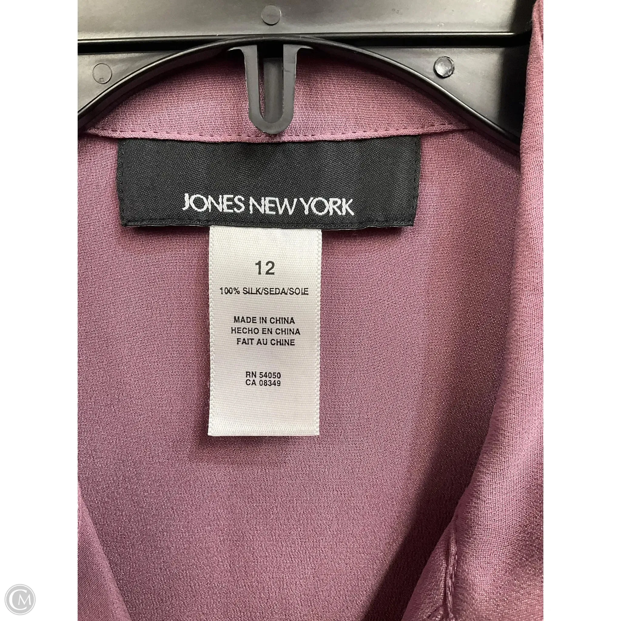Top Sleeveless By Jones New York In Purple, Size: 12