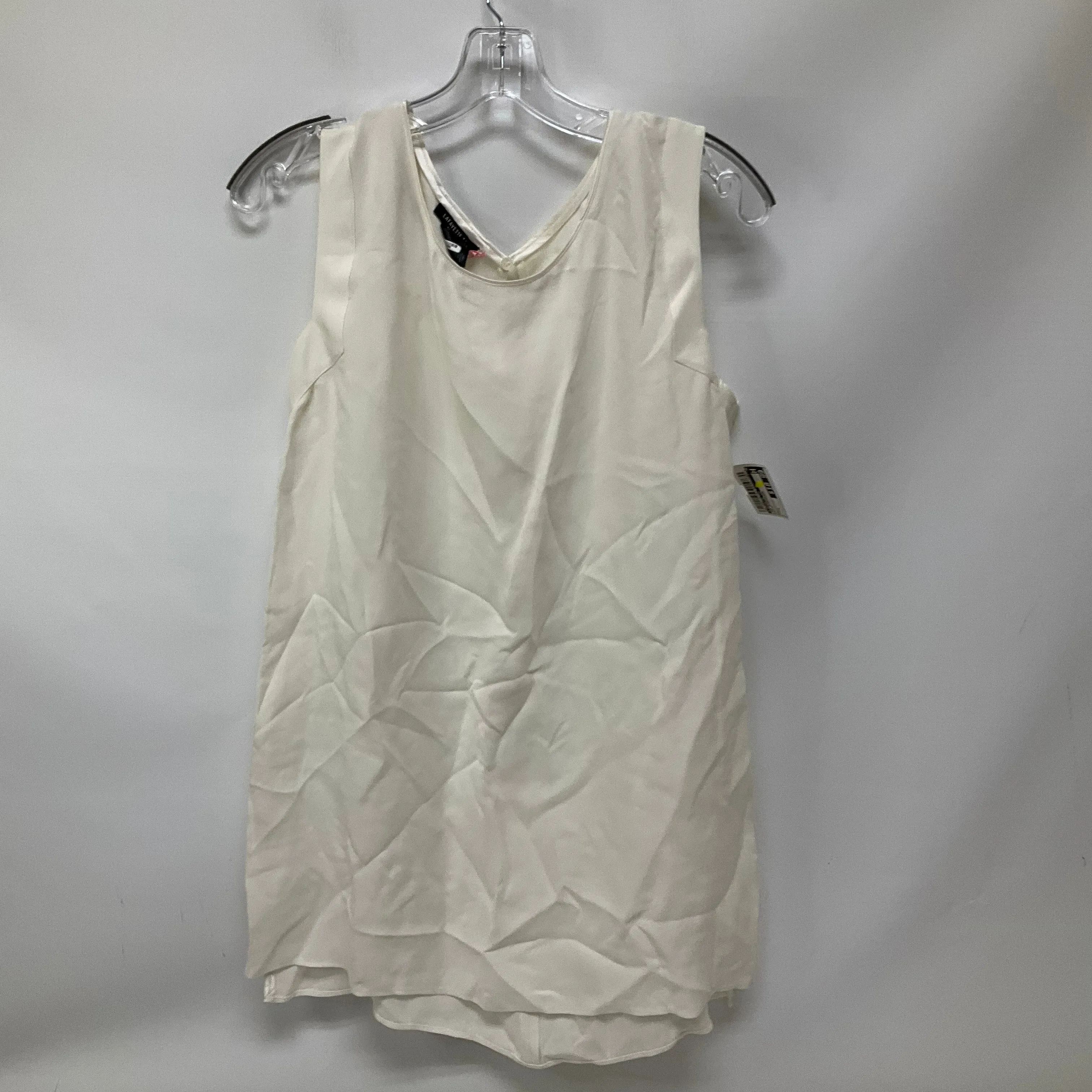Top Sleeveless By Lafayette 148 In White, Size: L