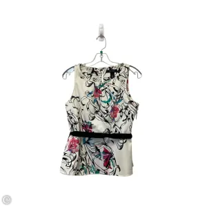 Top Sleeveless By White House Black Market In Floral Print, Size: 4