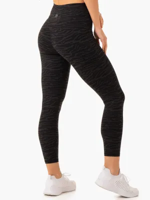 Transform High Waisted Leggings - Black Zebra