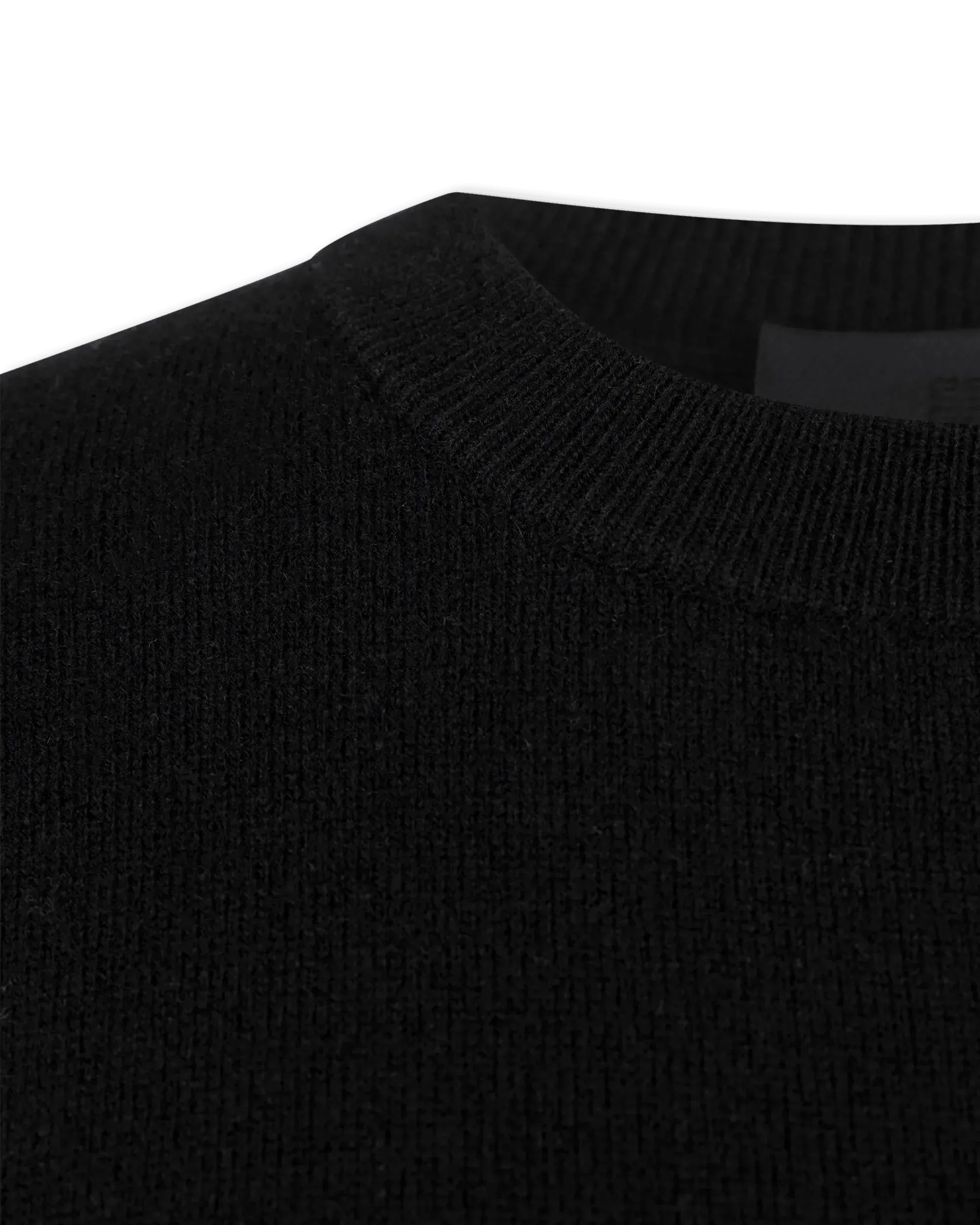 Two-Tone Cashmere Logo Crewneck Sweater