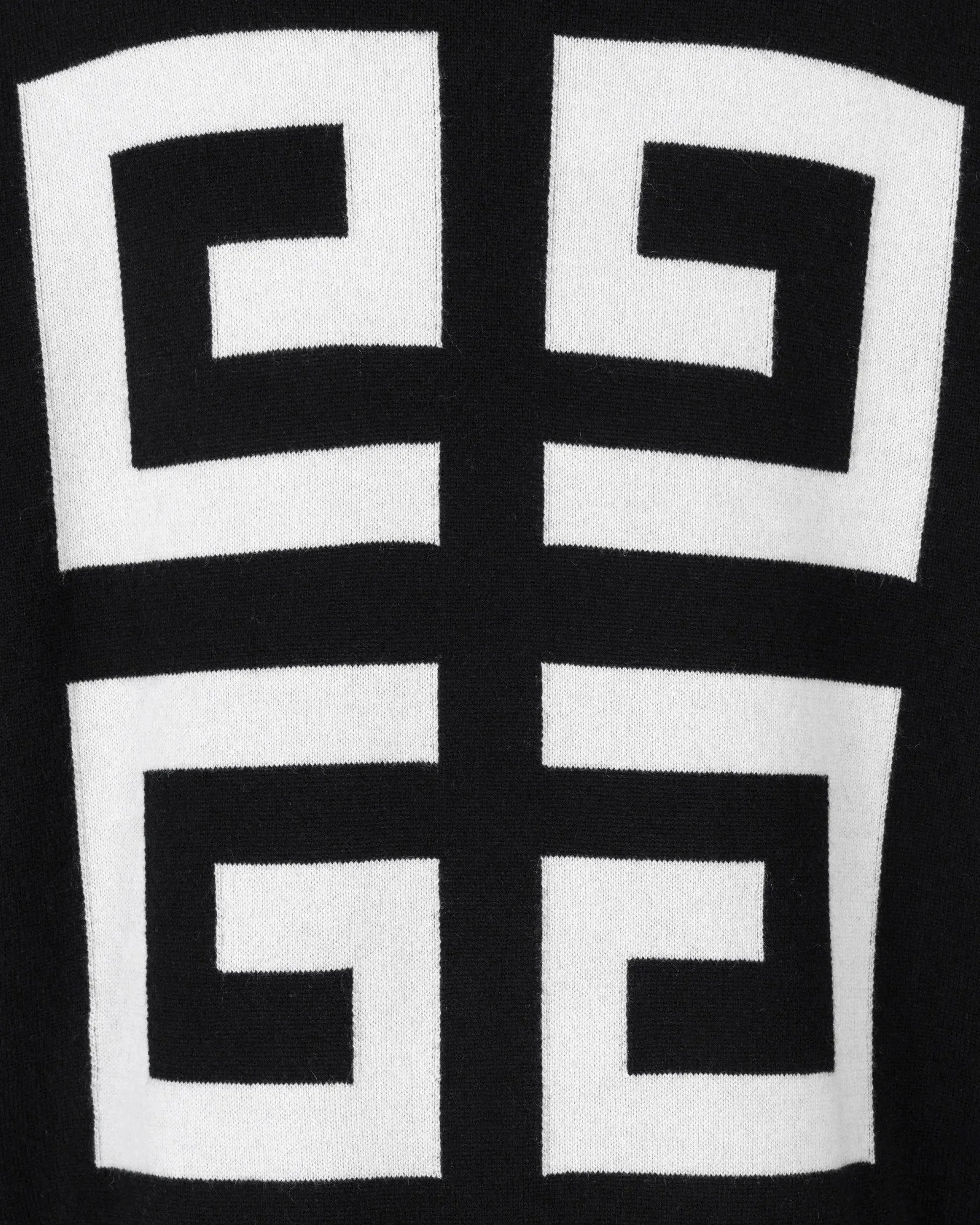 Two-Tone Cashmere Logo Crewneck Sweater