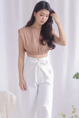 Veila Muscle Crop Top In Mocha