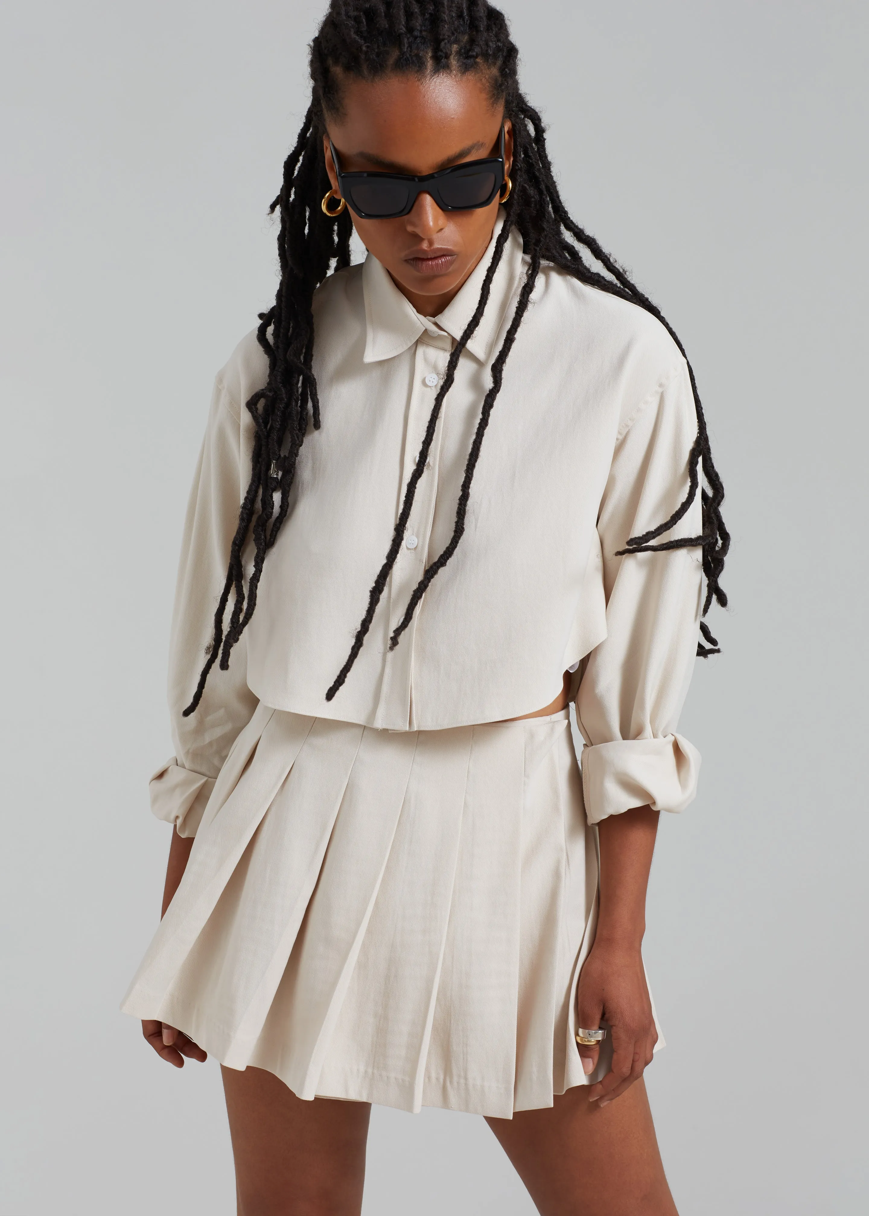 Venus Pleated Skirt - Beige