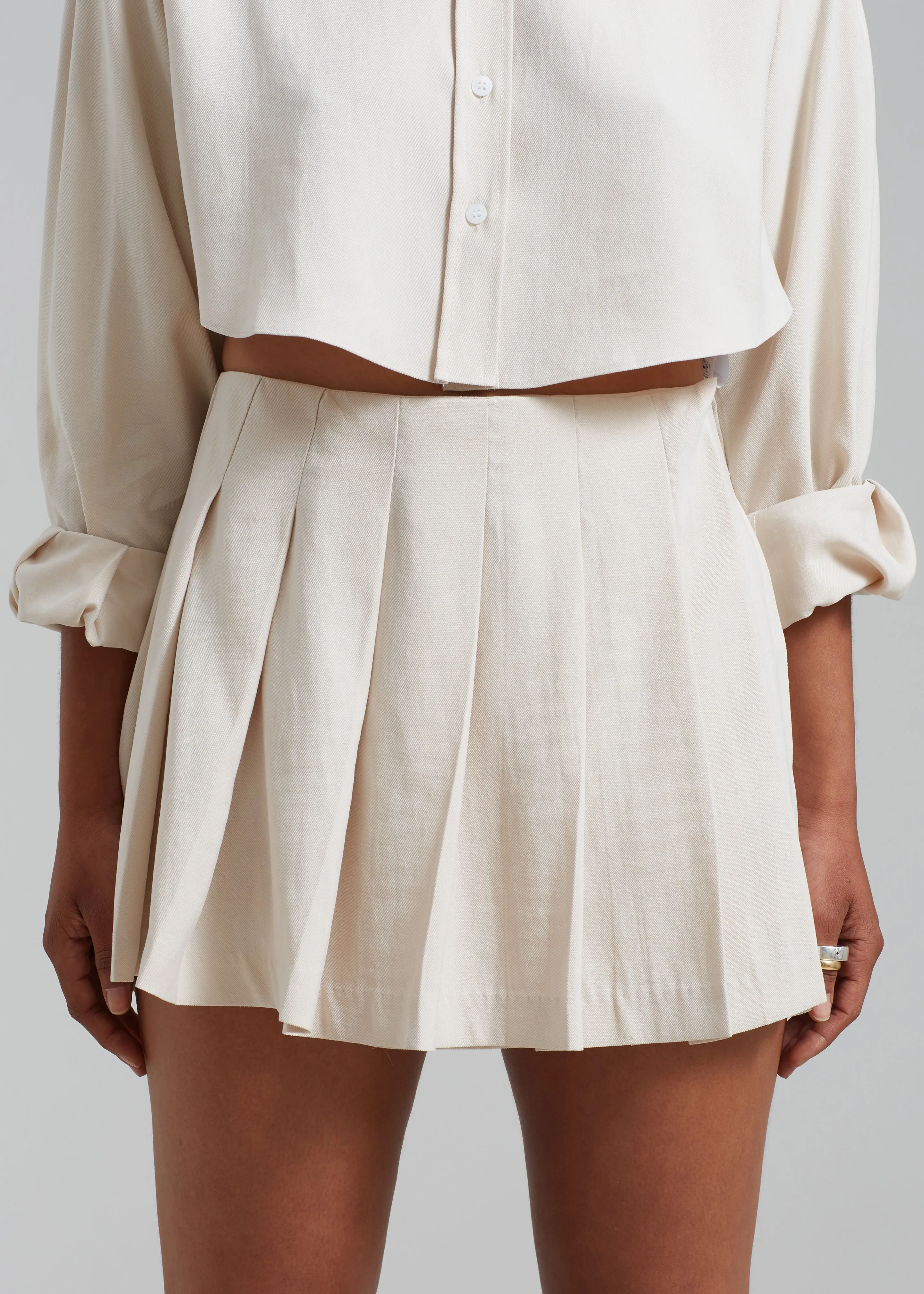 Venus Pleated Skirt - Beige