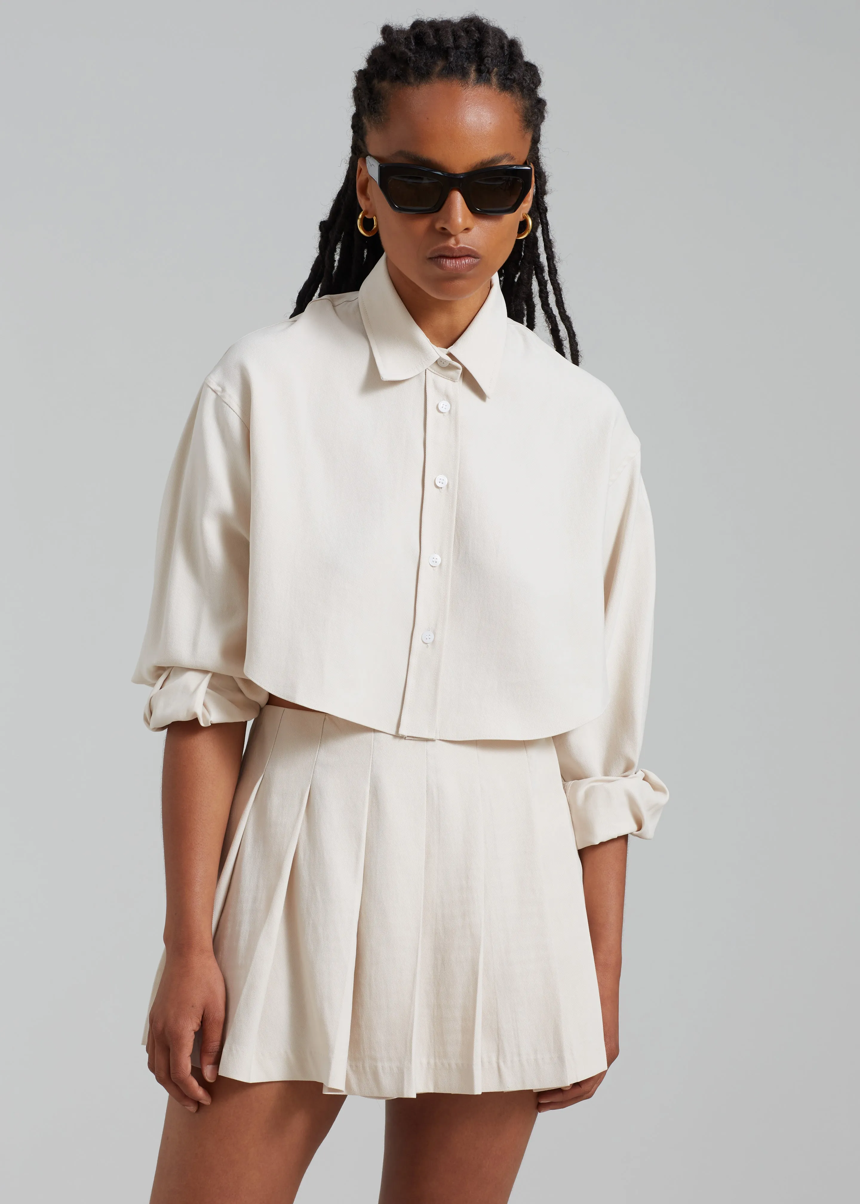Venus Pleated Skirt - Beige