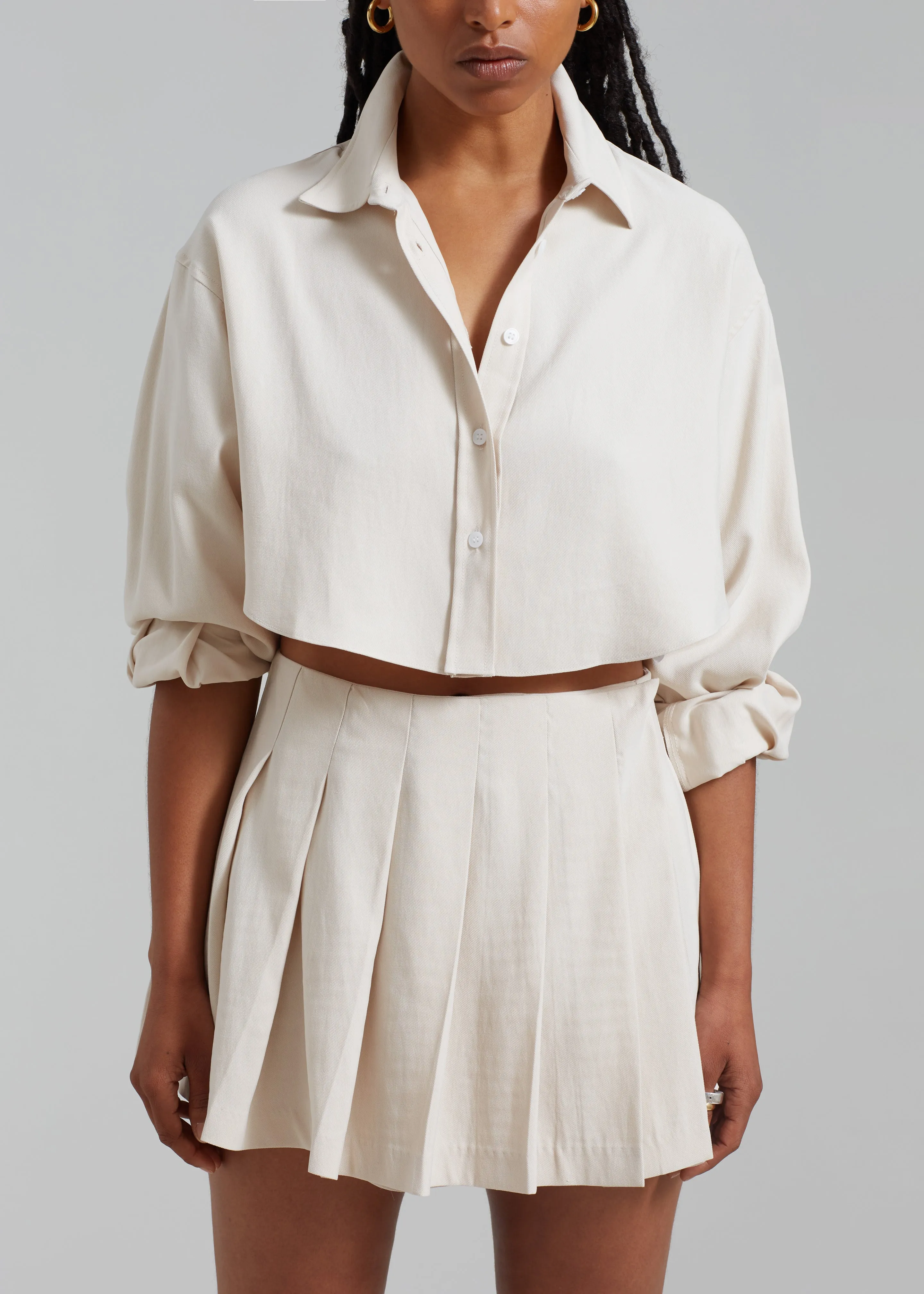 Venus Pleated Skirt - Beige