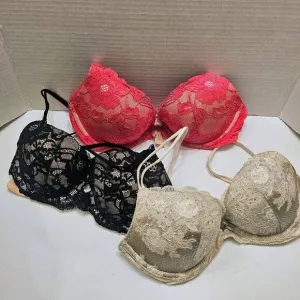 Victoria's Secret Bras: Qty #3: Size 34C: Sexy Lingerie