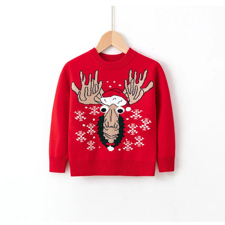 Viscose, Cotton Christmas Sweaters For Children
