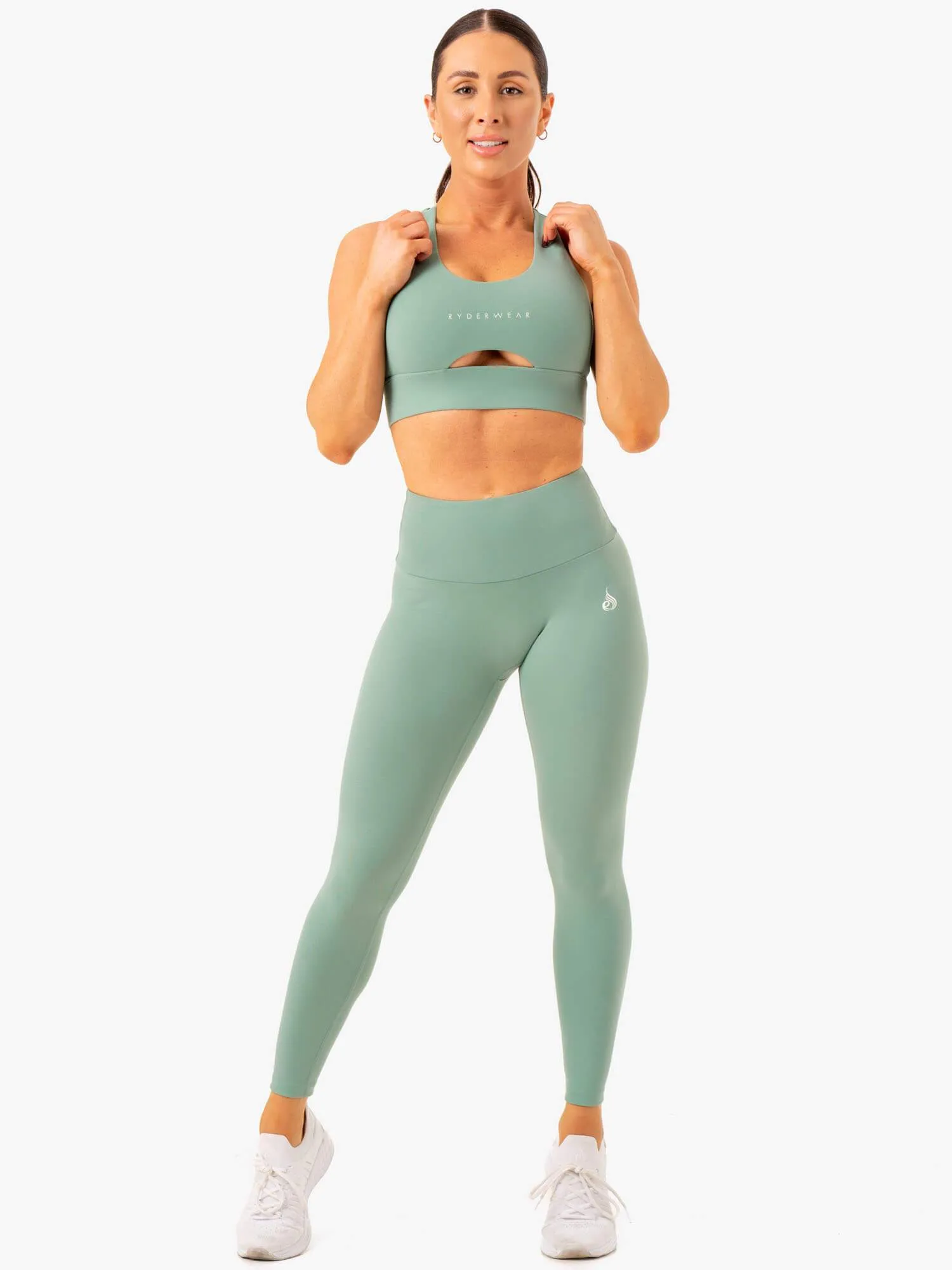 Vital High Waisted Scrunch Leggings - Sage