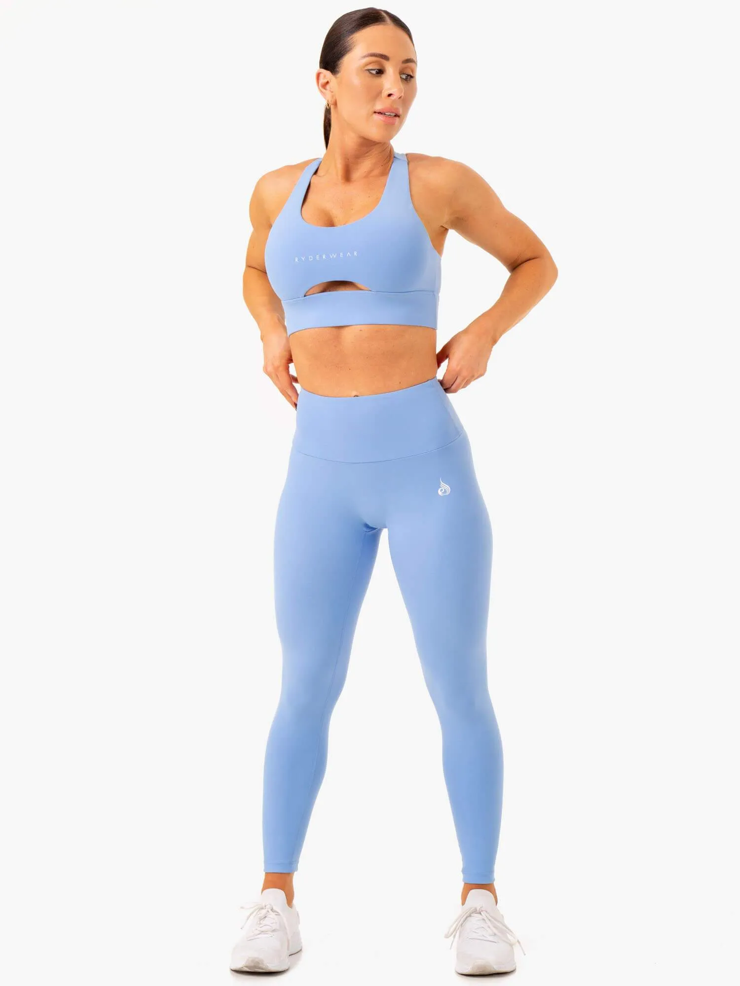 Vital High Waisted Scrunch Leggings - Sky Blue