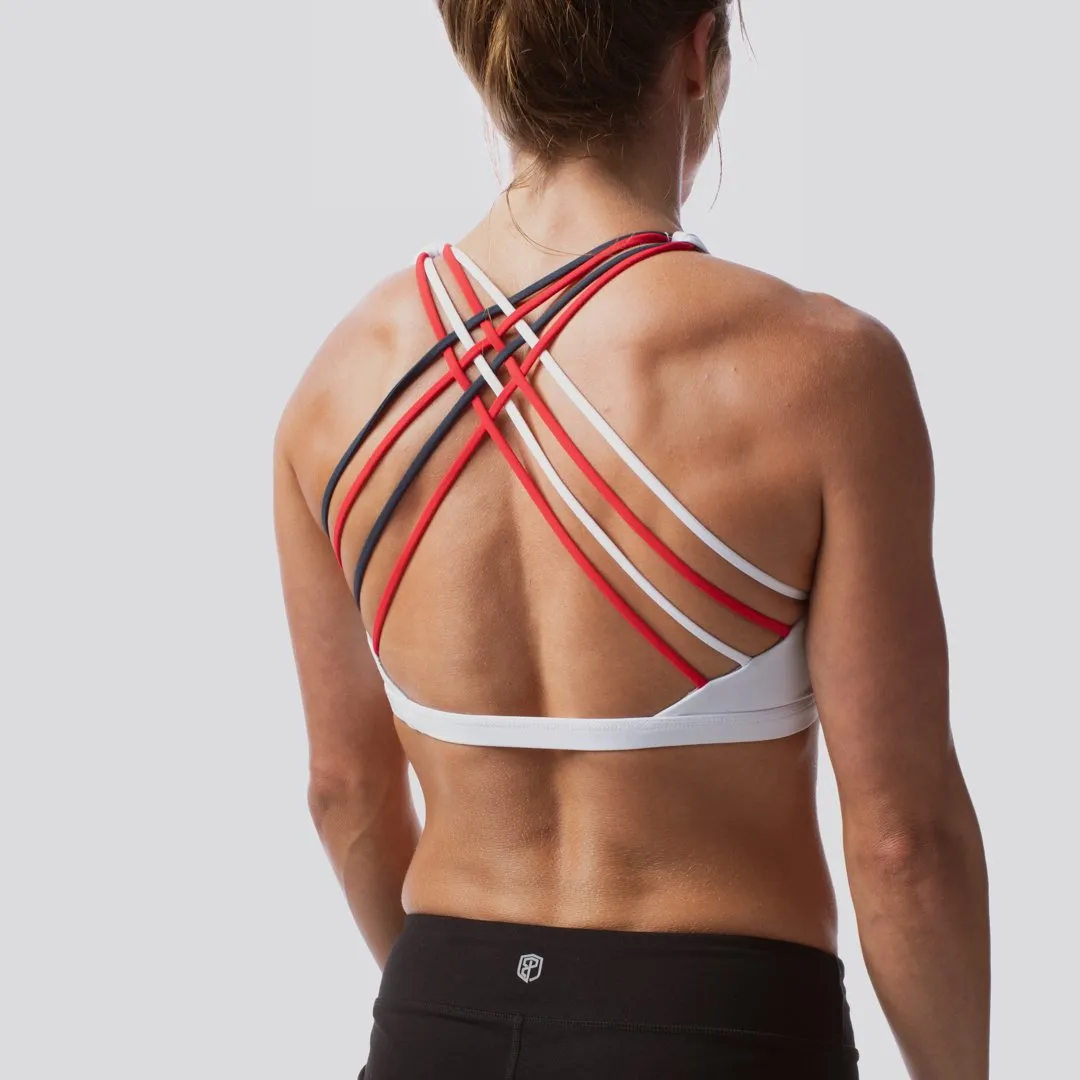 Vitality Sports Bra (Brand Strength-White)