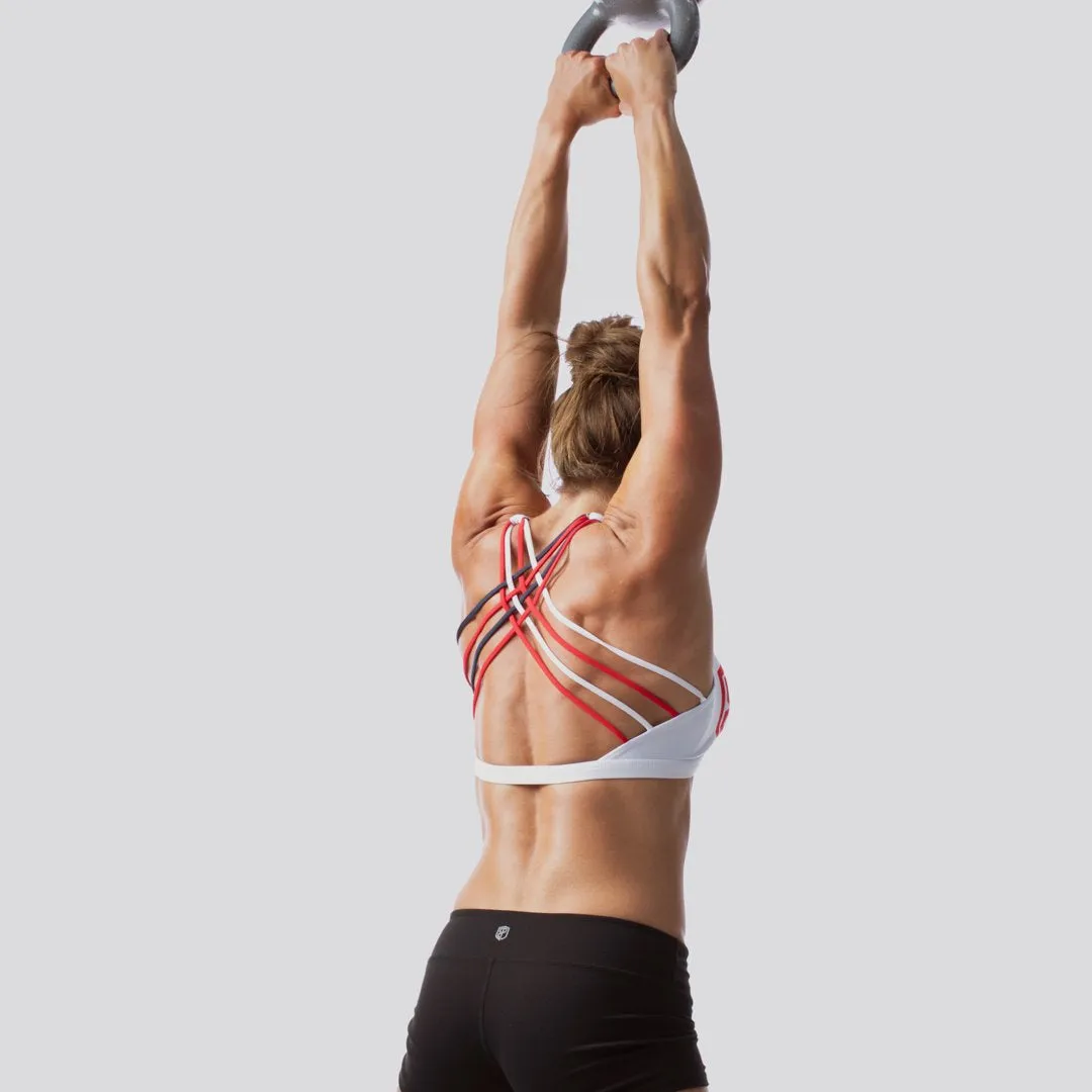 Vitality Sports Bra (Brand Strength-White)