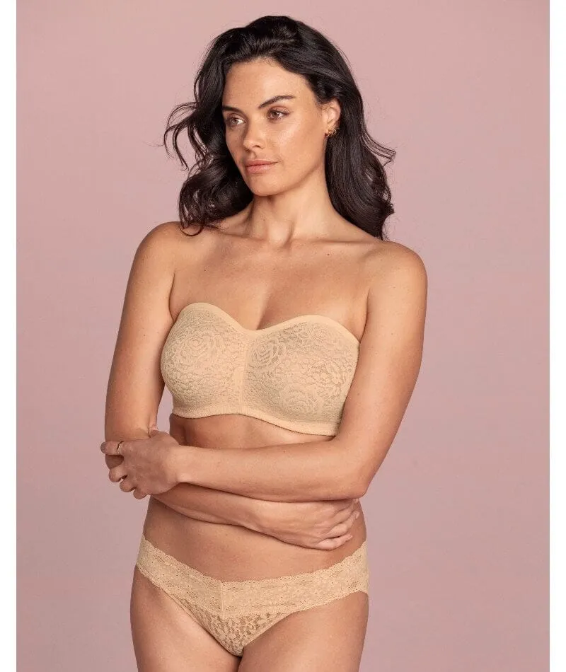 Wacoal Halo Lace Strapless Bra - Nude