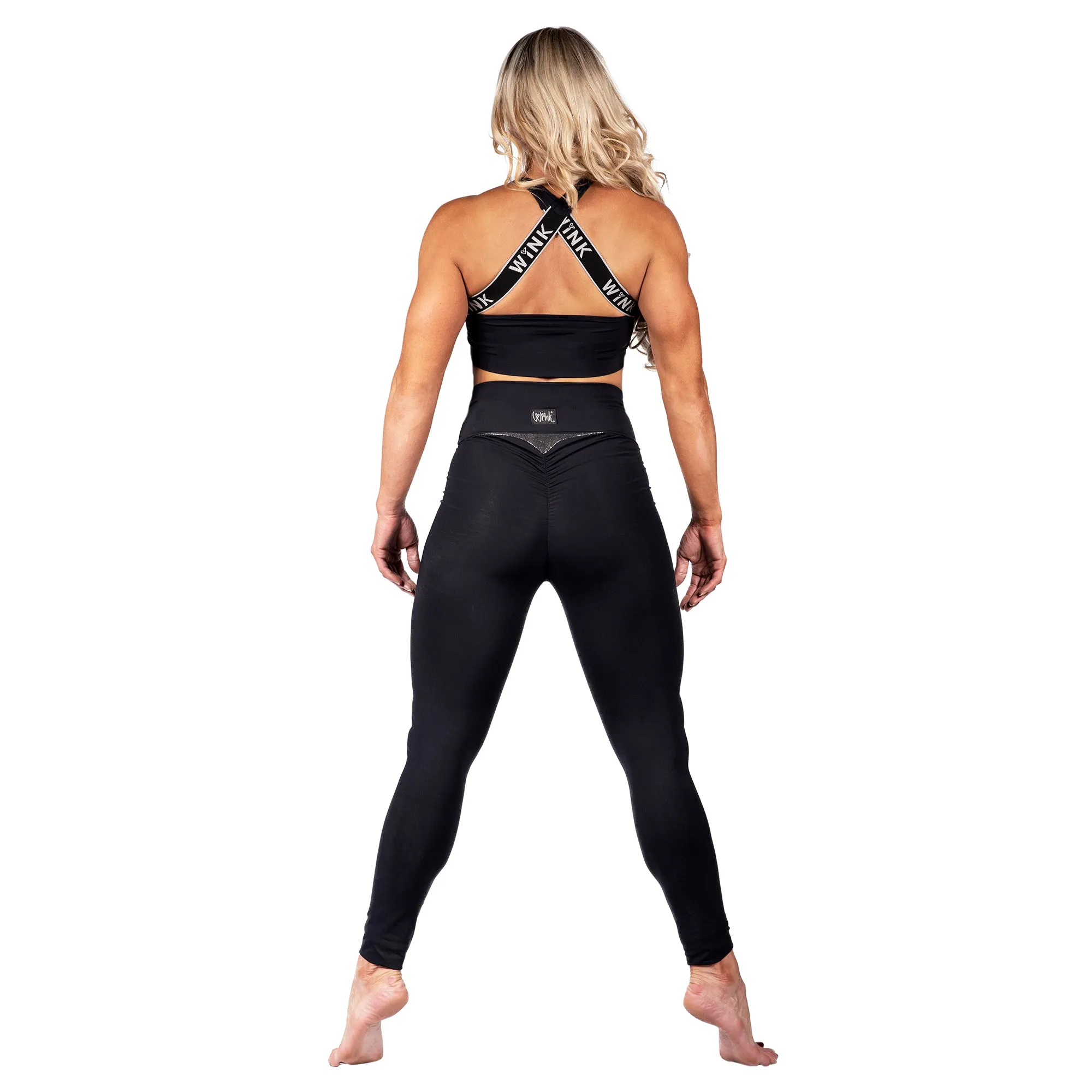 Warrior High Waist Compression Leggings - Black
