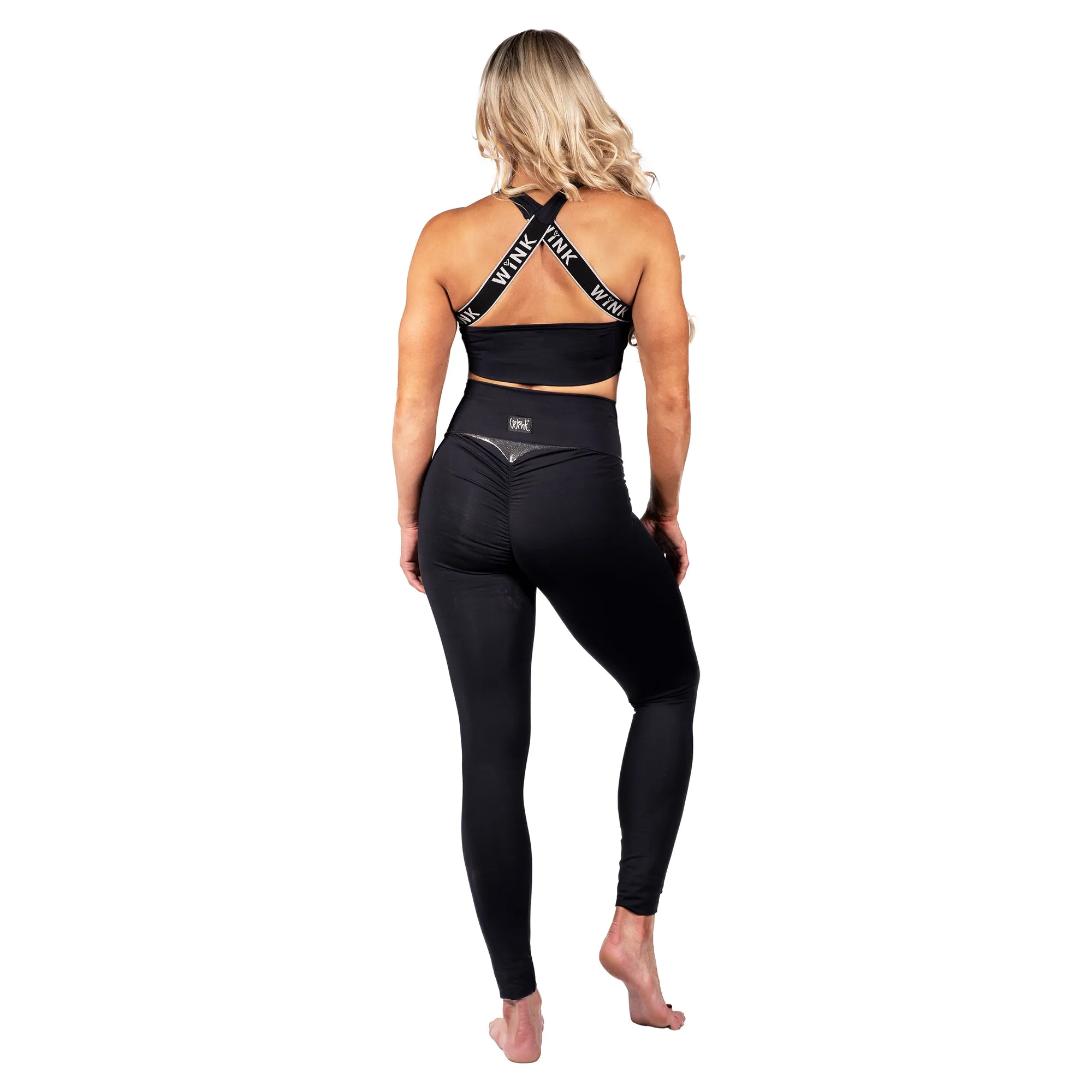 Warrior High Waist Compression Leggings - Black