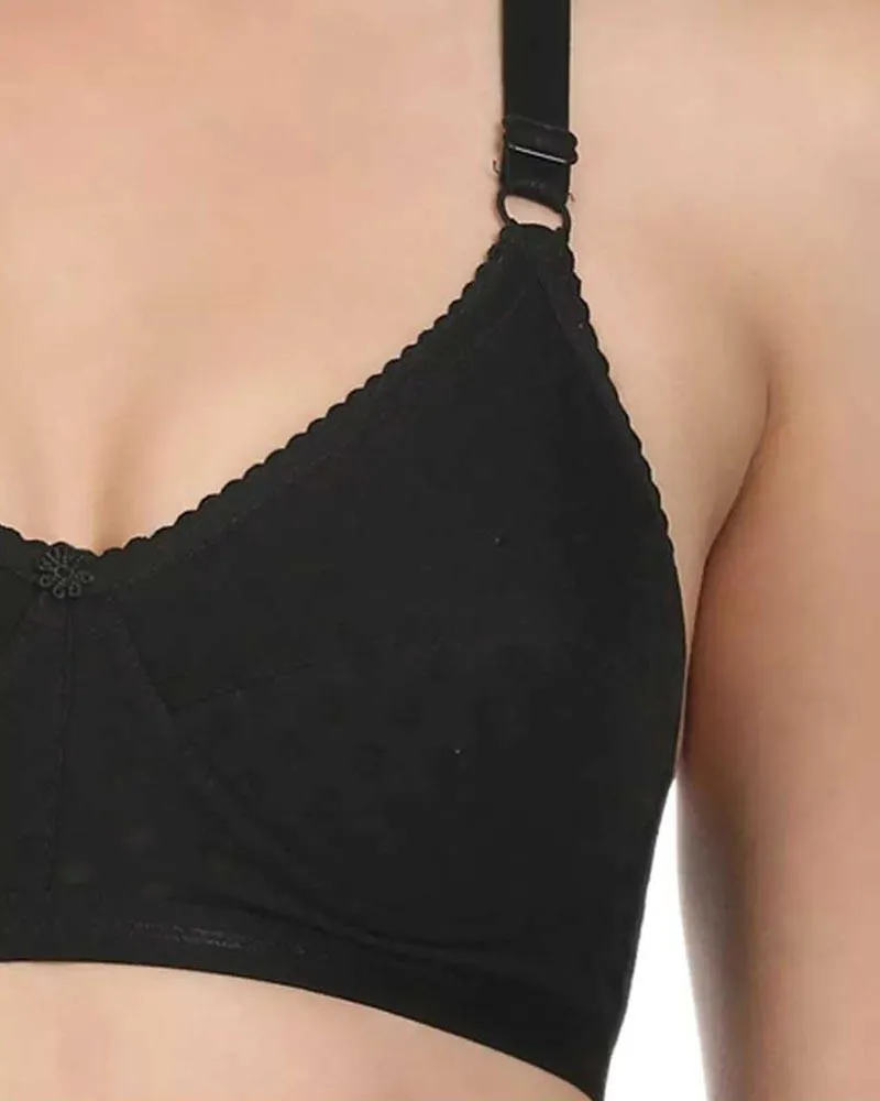 White Dotted Padded Bra - 1576 - Bodycare - White