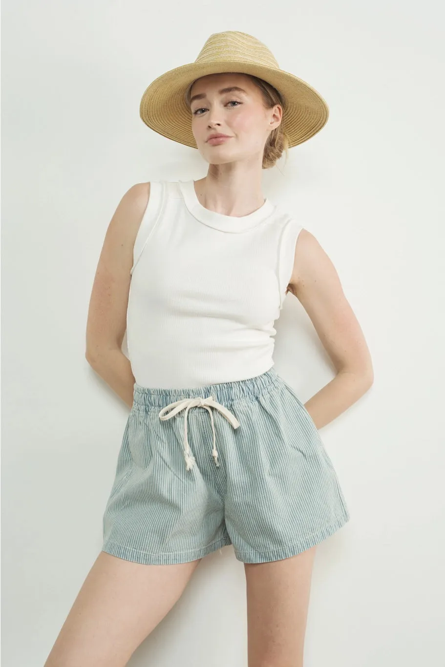 White Inside Out Tank