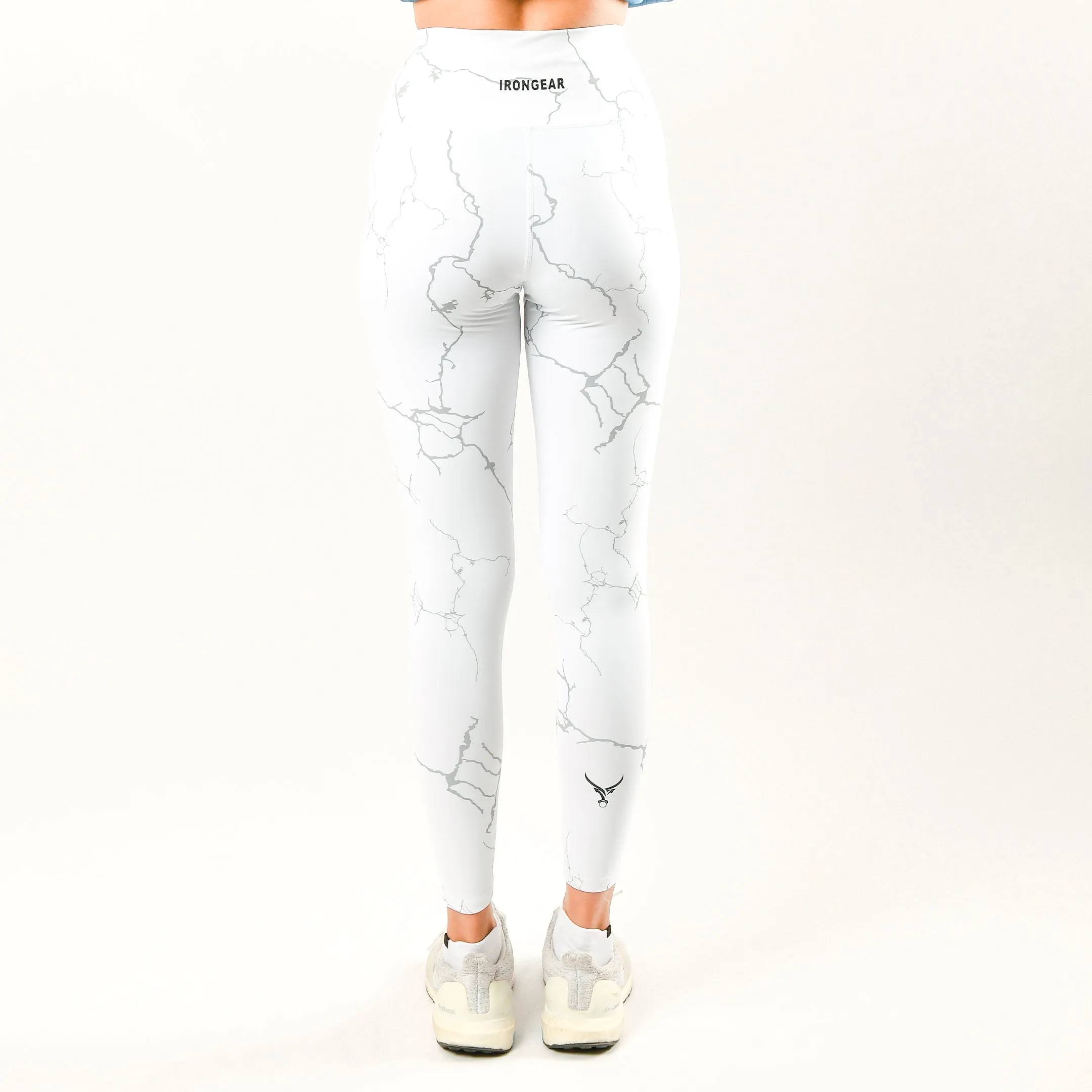 White Marble Seamless Leggings