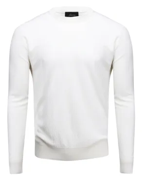 White Textured Sweater