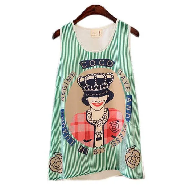 Women Girls Sleeveless Vest Tank Cami Tops Blouse Casual