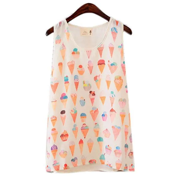 Women Girls Sleeveless Vest Tank Cami Tops Blouse Casual