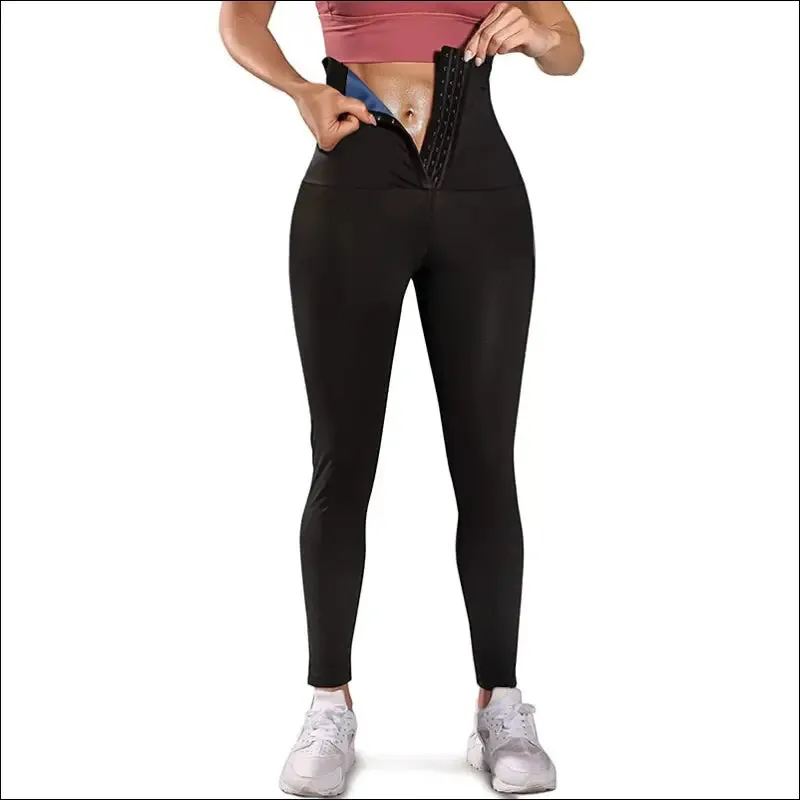 Women sauna leggings sweat pants high waist slimming hot thermo compression workout fitness tights
