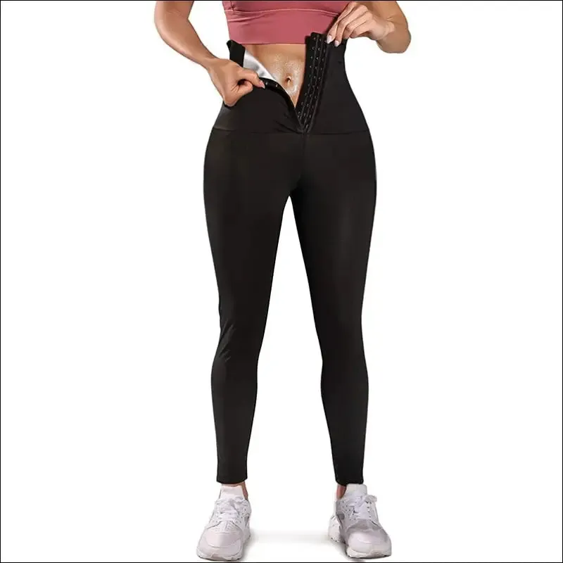 Women sauna leggings sweat pants high waist slimming hot thermo compression workout fitness tights