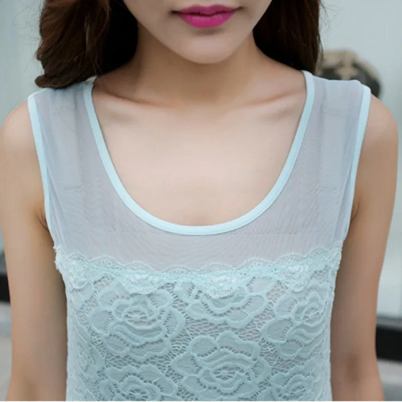 Women Sexy Sleeveless Tank Tops Casual Round Neck Flower Vest Shirt Blouse Hot NW
