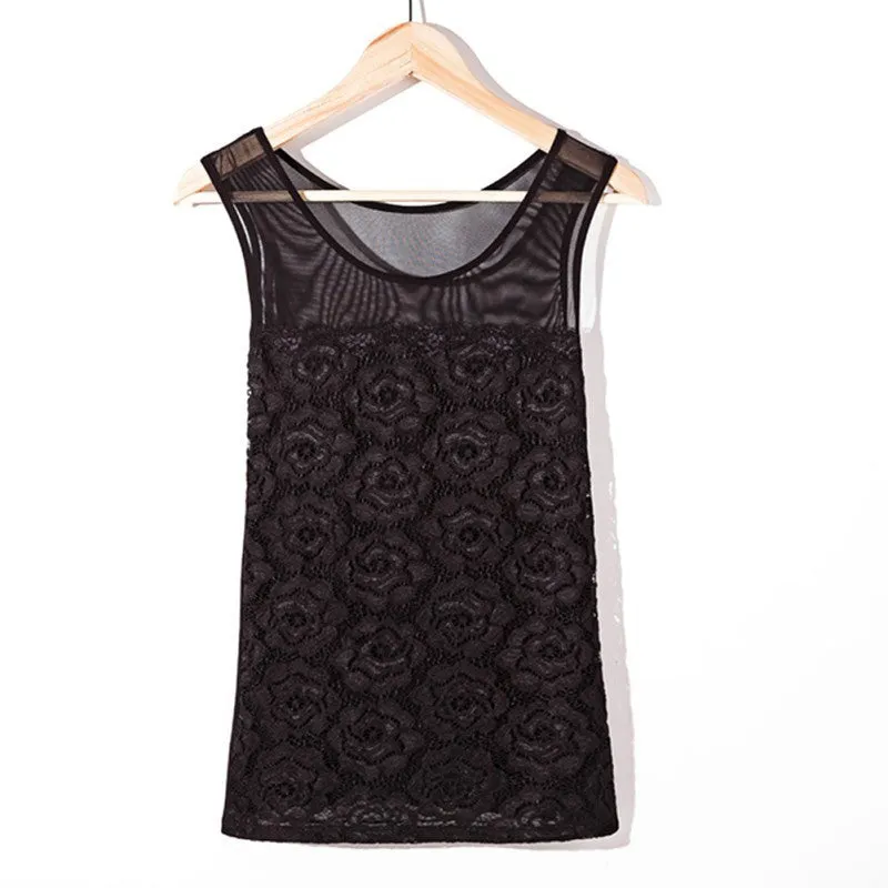 Women Sexy Sleeveless Tank Tops Casual Round Neck Flower Vest Shirt Blouse Hot NW