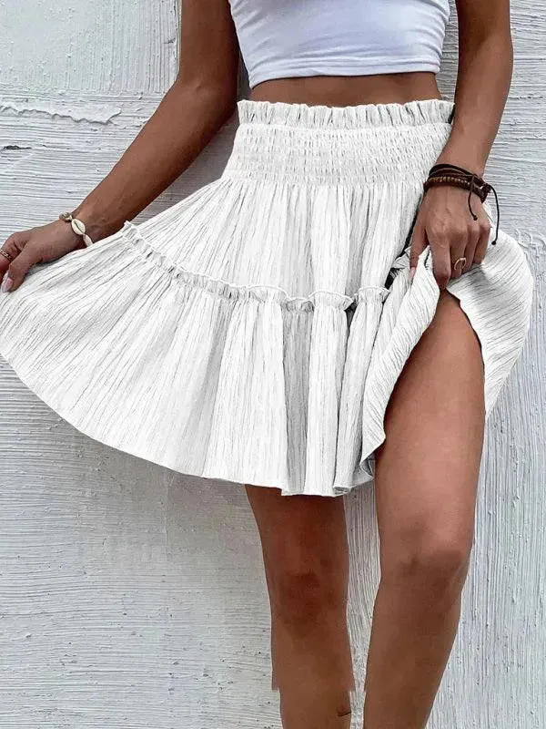 Women's Casual Plain Cake Short Skirt