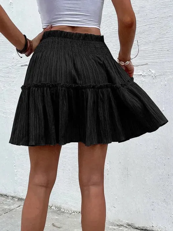 Women's Casual Plain Cake Short Skirt