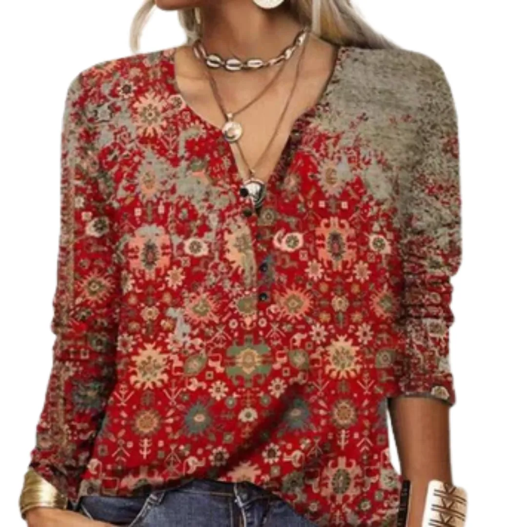 Women's Casual Summer Blouse | 3 4 Sleeves