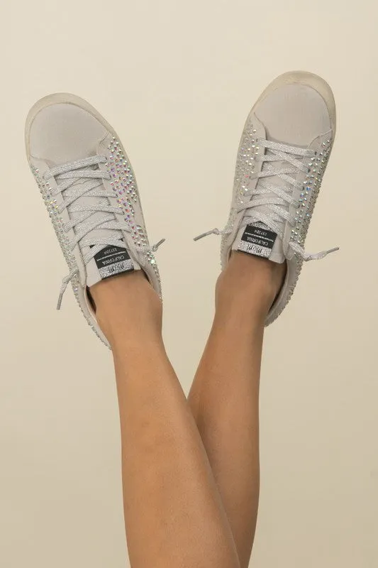 Women's Glam Rhinestone Star Sneakers