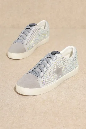 Women's Glam Rhinestone Star Sneakers