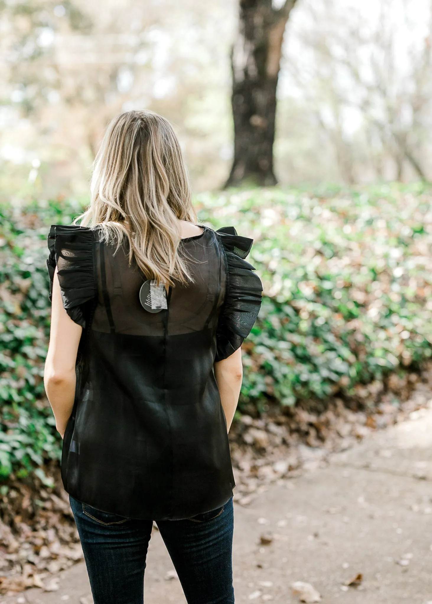 X Shimmer Time Black Top
