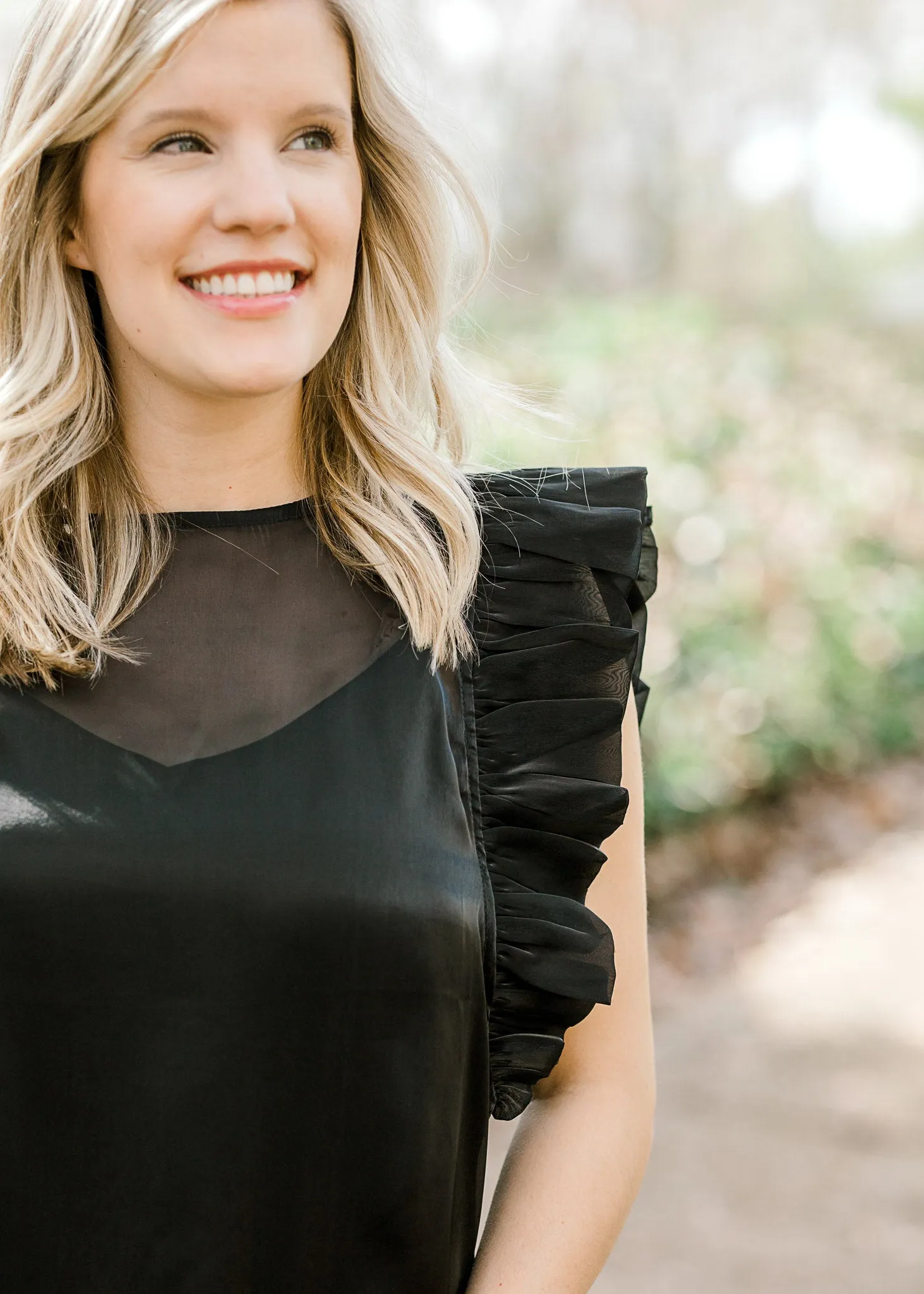 X Shimmer Time Black Top