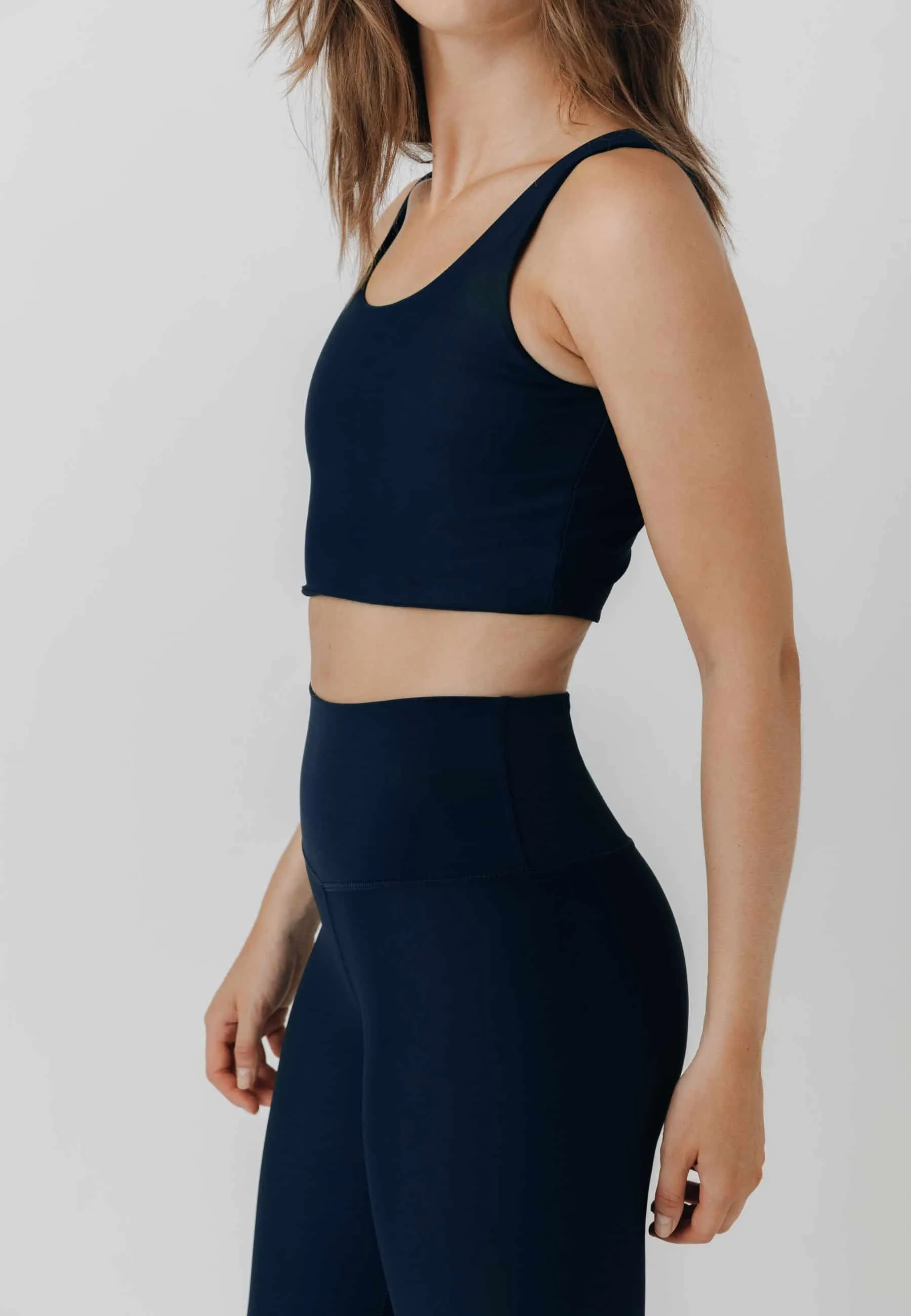 Yoga Midi Scoop Bra - Navy