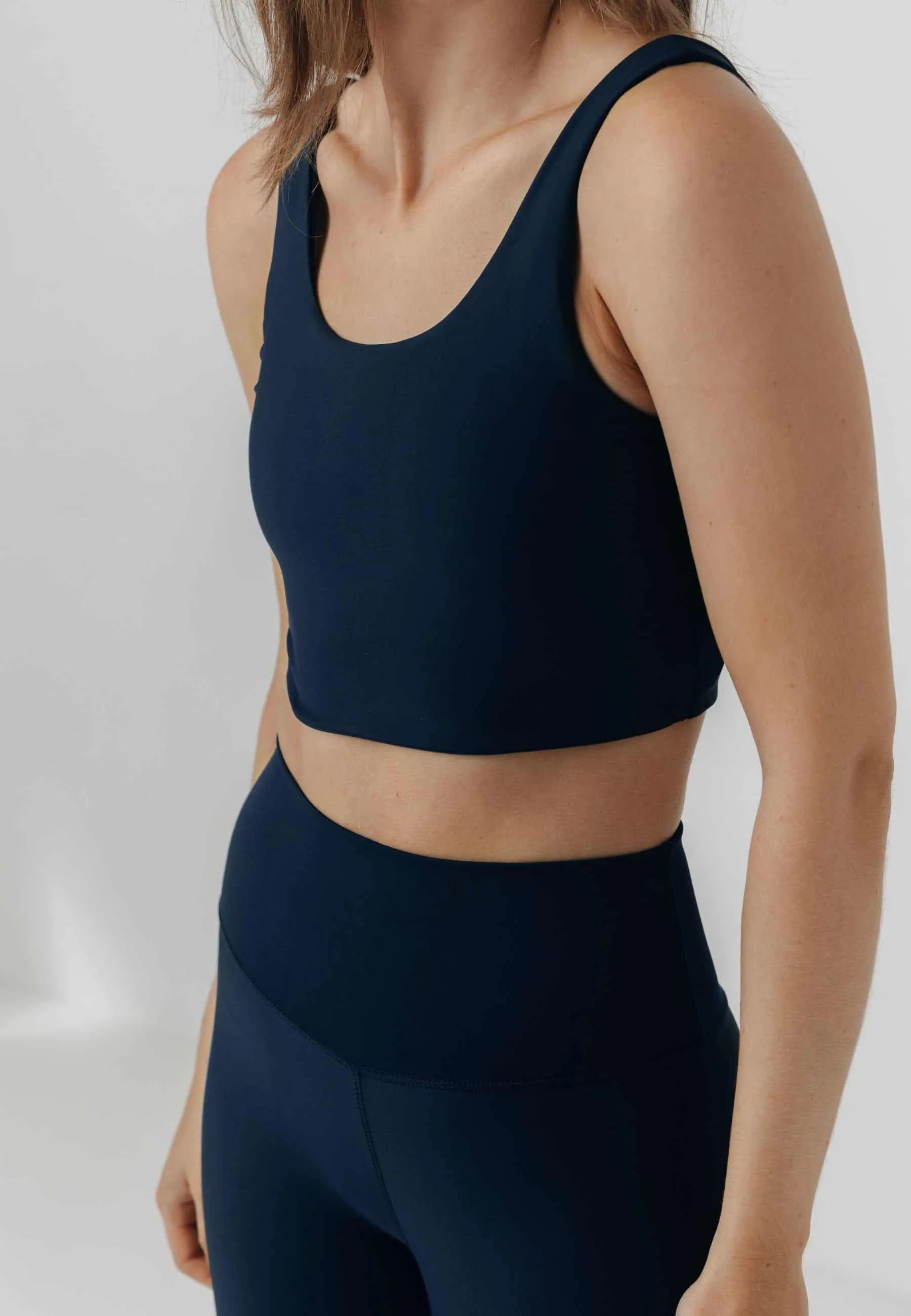 Yoga Midi Scoop Bra - Navy